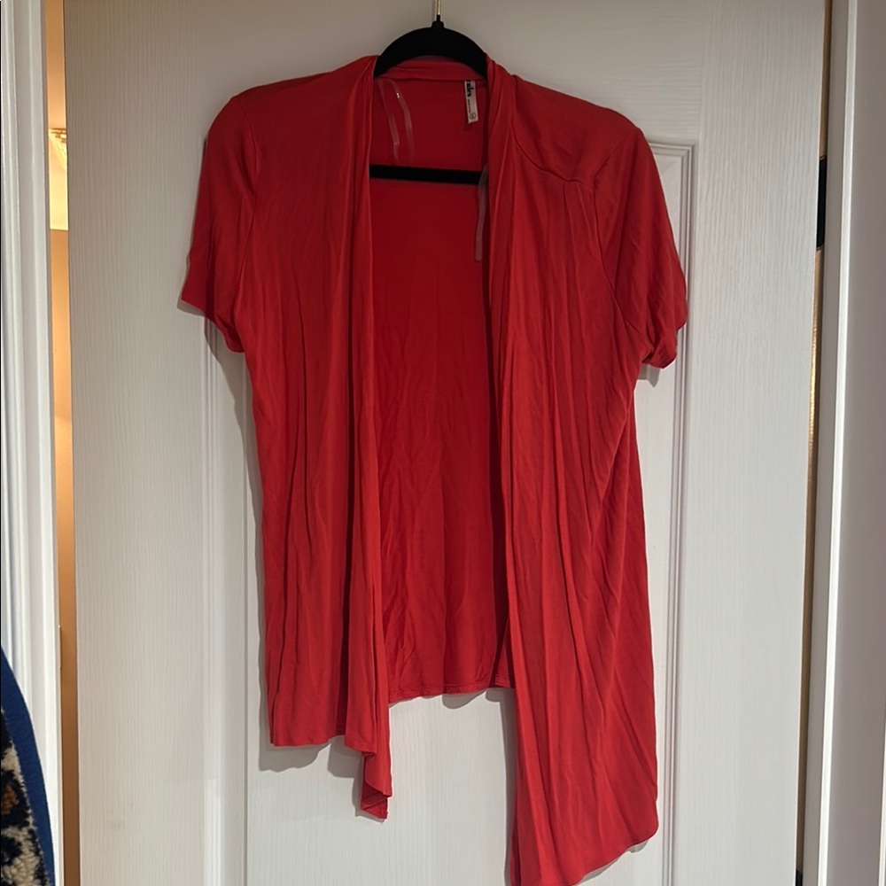 Azules Vibrant Red Open Front Shrug